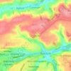 Mapa topográfico Clandown, altitud, relieve