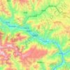 Mapa topográfico Longnan, altitud, relieve