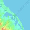 Mapa topográfico Batticaloa, altitud, relieve