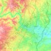 Mapa topográfico Austin, altitud, relieve