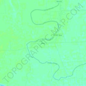 Mapa topográfico Otey, altitud, relieve
