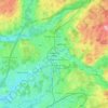 Mapa topográfico Wangen im Allgäu, altitud, relieve