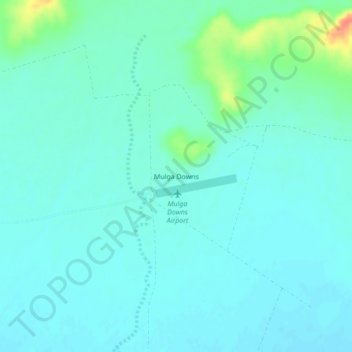 Mapa topográfico Mulga Downs, altitud, relieve