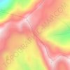 Mapa topográfico Rupin Pass, altitud, relieve