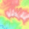 Mapa topográfico El Pinal, altitud, relieve