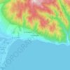 Mapa topográfico Sweti Wlas, altitud, relieve