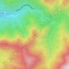 Mapa topográfico Chimney Tops, altitud, relieve