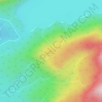 Mapa topográfico Hastings Hill, altitud, relieve