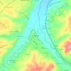 Mapa topográfico Chã de Baixo, altitud, relieve