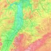 Mapa topográfico Kraichgau, altitud, relieve