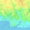 Mapa topográfico Penn an Hent, altitud, relieve