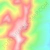Mapa topográfico Snowcrest Mountain, altitud, relieve