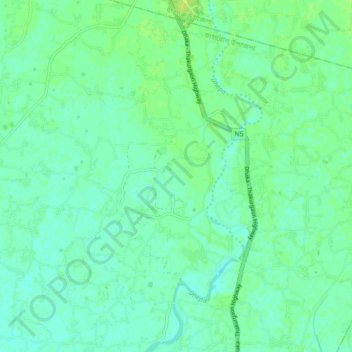 Mapa topográfico Kaharole, altitud, relieve