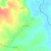 Mapa topográfico Currais Novos, altitud, relieve