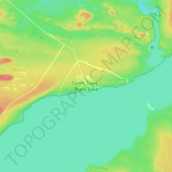 Mapa topográfico Black Lake, altitud, relieve