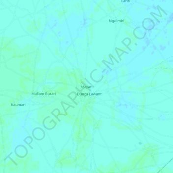 Mapa topográfico Mayari, altitud, relieve