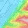Mapa topográfico Les Balcons de Chartreuse, altitud, relieve