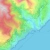 Mapa topográfico Pogerola, altitud, relieve