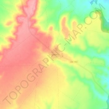 Mapa topográfico Usanos, altitud, relieve