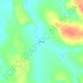 Mapa topográfico Guimar, altitud, relieve