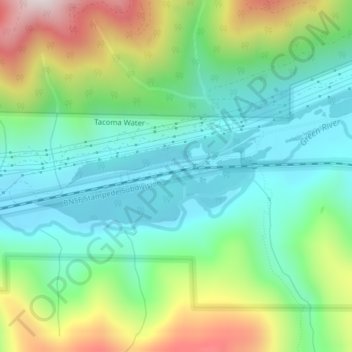 Mapa topográfico Lester, altitud, relieve