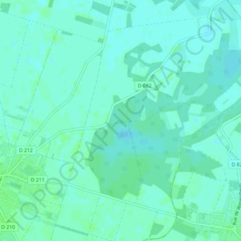 Mapa topográfico Hennenbien, altitud, relieve