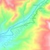 Mapa topográfico Cascajal, altitud, relieve