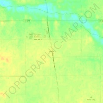 Mapa topográfico Loree, altitud, relieve