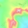 Mapa topográfico Beinn Alligin, altitud, relieve