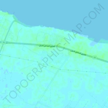 Mapa topográfico Al Hammad, altitud, relieve