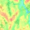 Mapa topográfico Gusserane, altitud, relieve