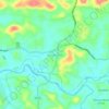 Mapa topográfico Pandikkadu, altitud, relieve