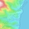 Mapa topográfico Partine, altitud, relieve
