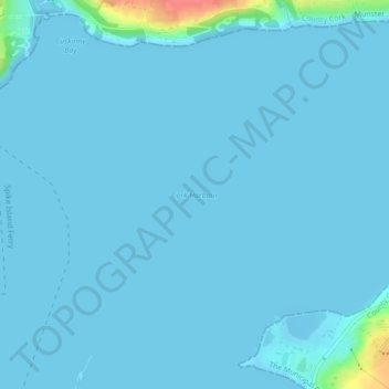 Mapa topográfico Cork Harbour, altitud, relieve