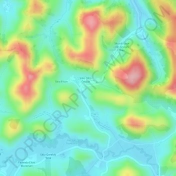 Mapa topográfico Boa Esperança, altitud, relieve