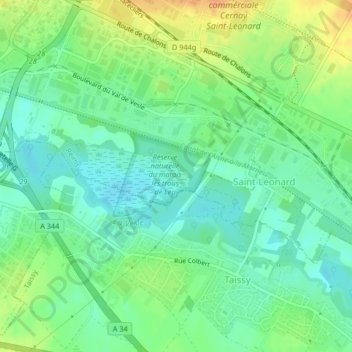 Mapa topográfico Les Carpes, altitud, relieve
