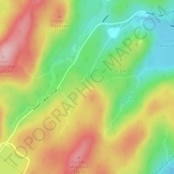 Mapa topográfico Palisades Interstate Park, altitud, relieve
