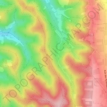 Mapa topográfico Play, altitud, relieve