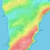 Mapa topográfico Kerglintin, altitud, relieve