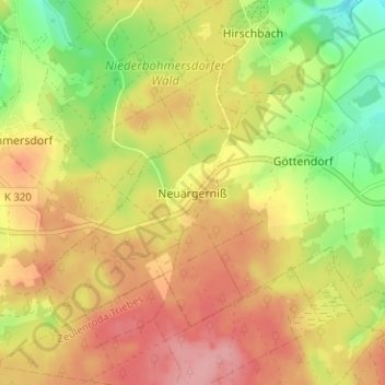 Mapa topográfico Neuärgerniß, altitud, relieve
