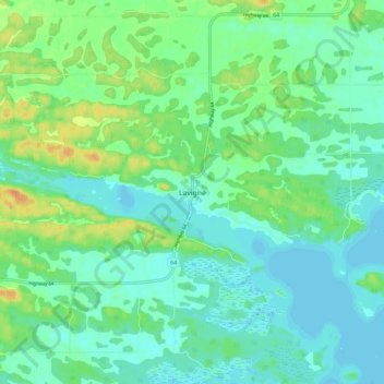 Mapa topográfico Lavigne, altitud, relieve