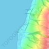 Mapa topográfico Honokowai, altitud, relieve