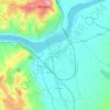 Mapa topográfico Rossio ao Sul do Tejo, altitud, relieve