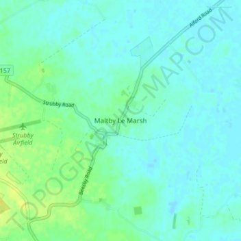 Mapa topográfico Maltby Le Marsh, altitud, relieve