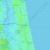 Mapa topográfico South Jax Beach, altitud, relieve