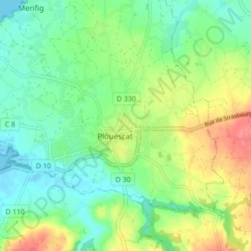 Mapa topográfico Résidence Marne, altitud, relieve