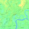 Mapa topográfico Narsingdi, altitud, relieve
