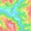 Mapa topográfico La Malette, altitud, relieve