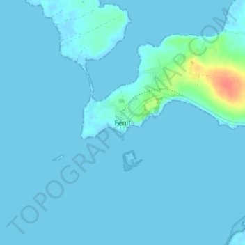 Mapa topográfico Fenit, altitud, relieve