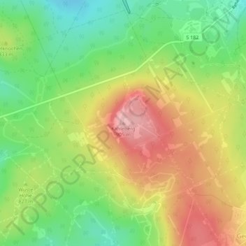 Mapa topográfico Kahleberg, altitud, relieve
